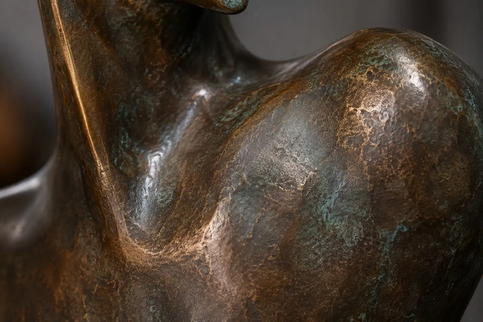 Macro-opname van het oppervlak van brons