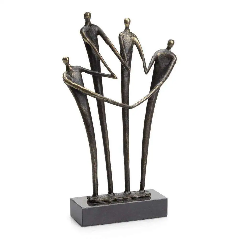 Vierstroom sculptuur jubilaris Tin-legering verbronsd